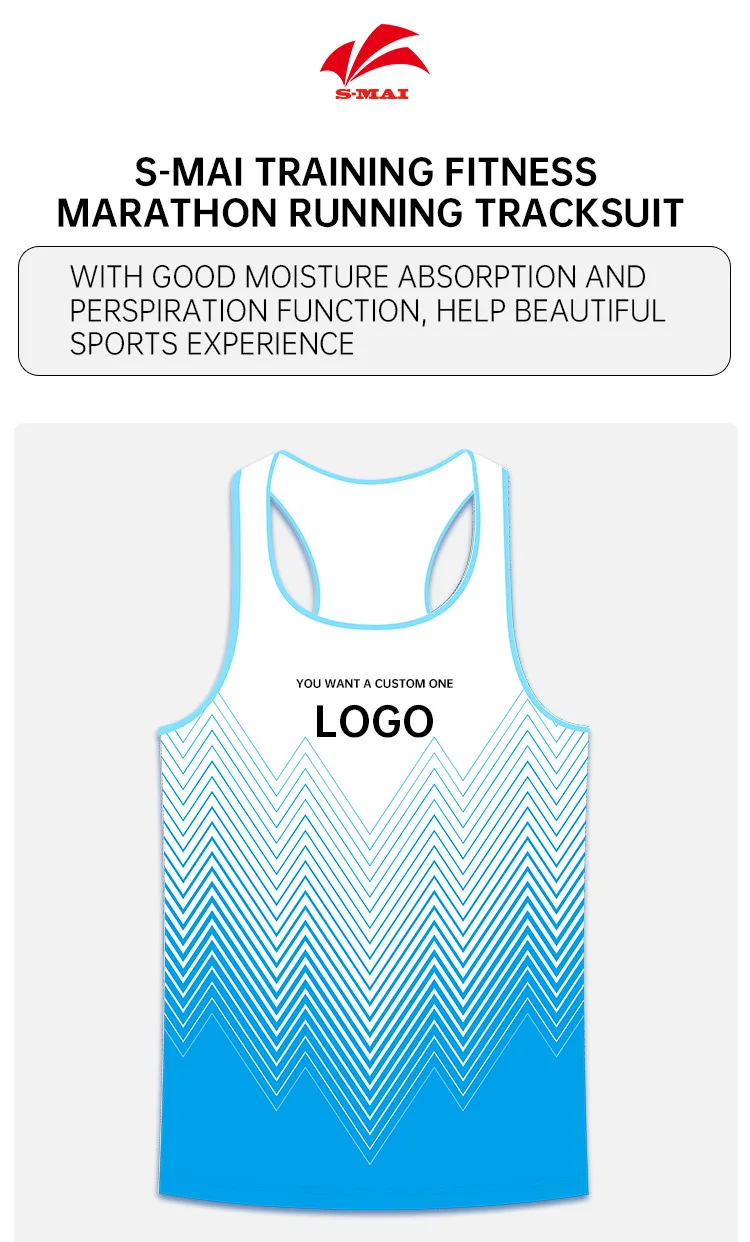 Sports Race Marathon Training Vest Running Singlet Sublimation Marathon Tank Top