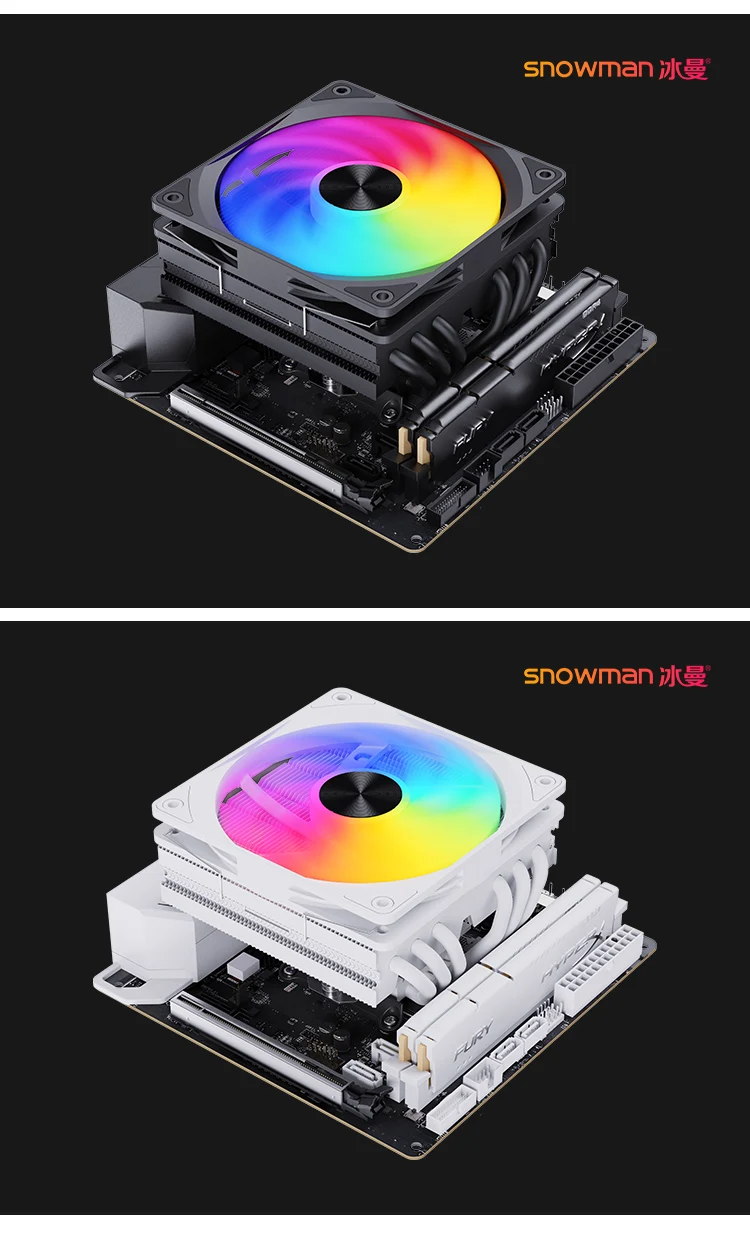 Heat Pipe Cpu Fan, SNOWMAN, PWM, FRGB - detail 32