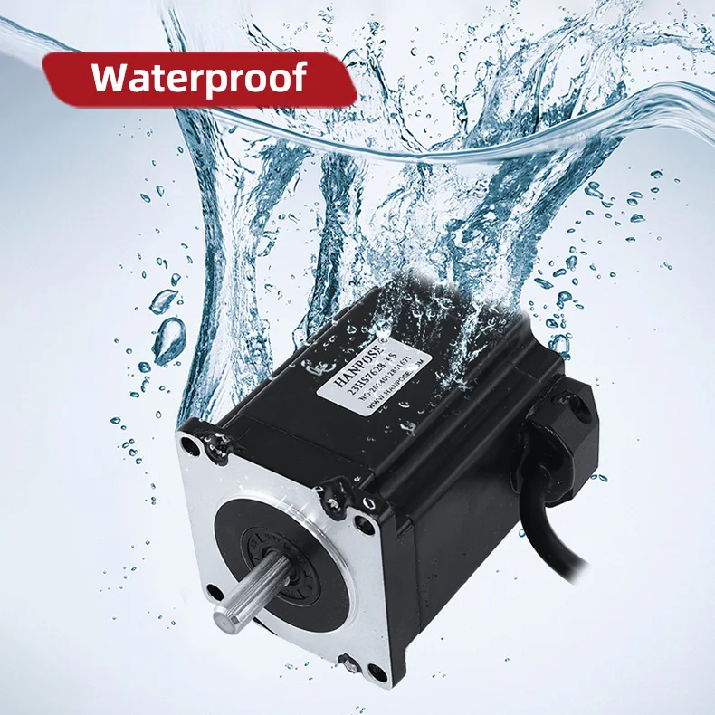 HANPOSE 24v High Torque 189N.cm  4 Lead 2.8A for Various Instrument 23HS7628-FS 1.8 Degree Waterproof  Stepper Motor Nema23