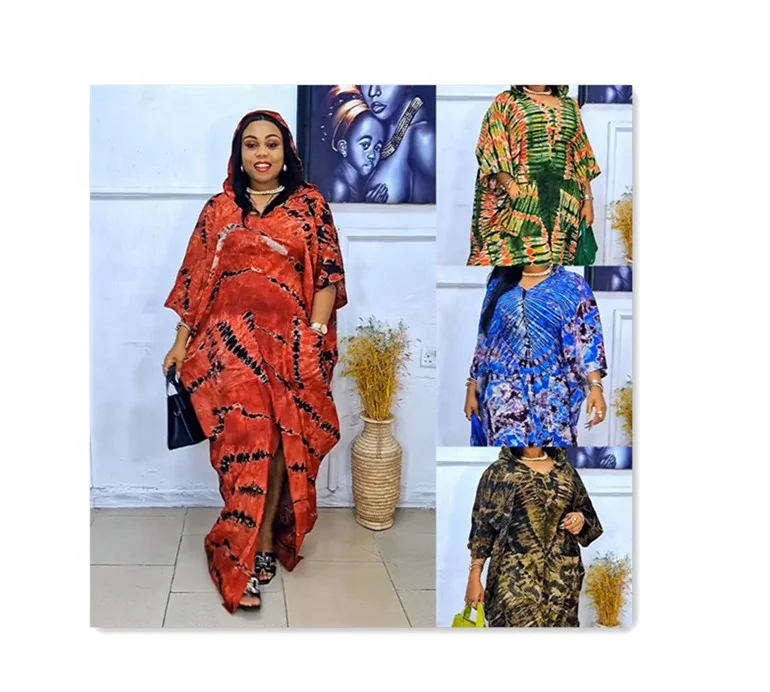 2025 New Style African Women Maxi Dress Dashiki Ankara Kaftan Hooded Arab  Abaya Muslim Loose Robe Gown African Boubou Dress