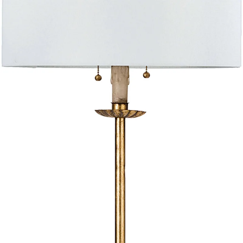 Custom French Retro Simple Hotel CountryLEDBedside Bedroom Living Room Study Wrought Iron Fabric Shade Floor Lamp