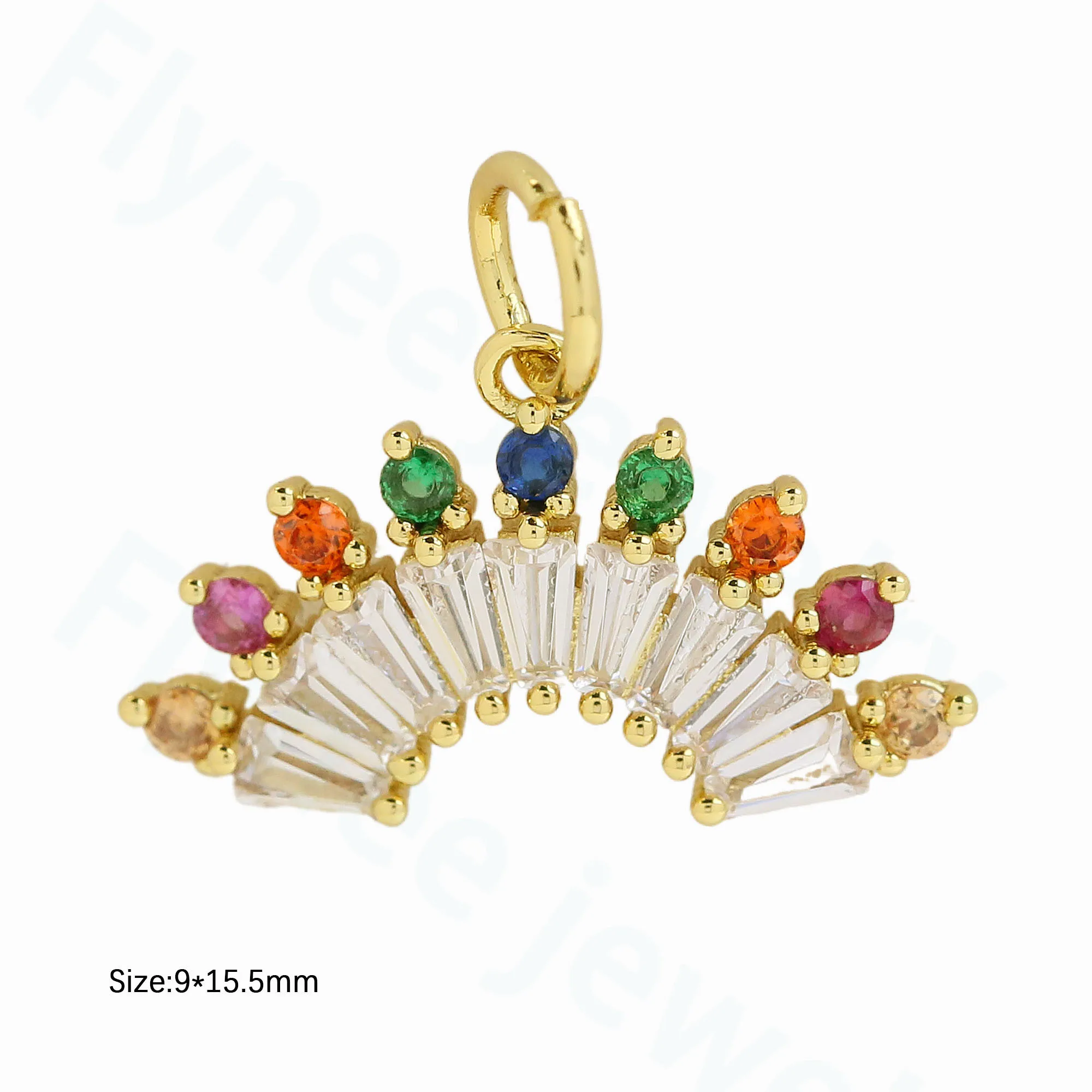 Dainty Mini Small Clear CZ Charm Gold Plated Tiny Zircon Cubic Zirconia Girl Boy Heart Hand Animal Charms Pendants Wholesale