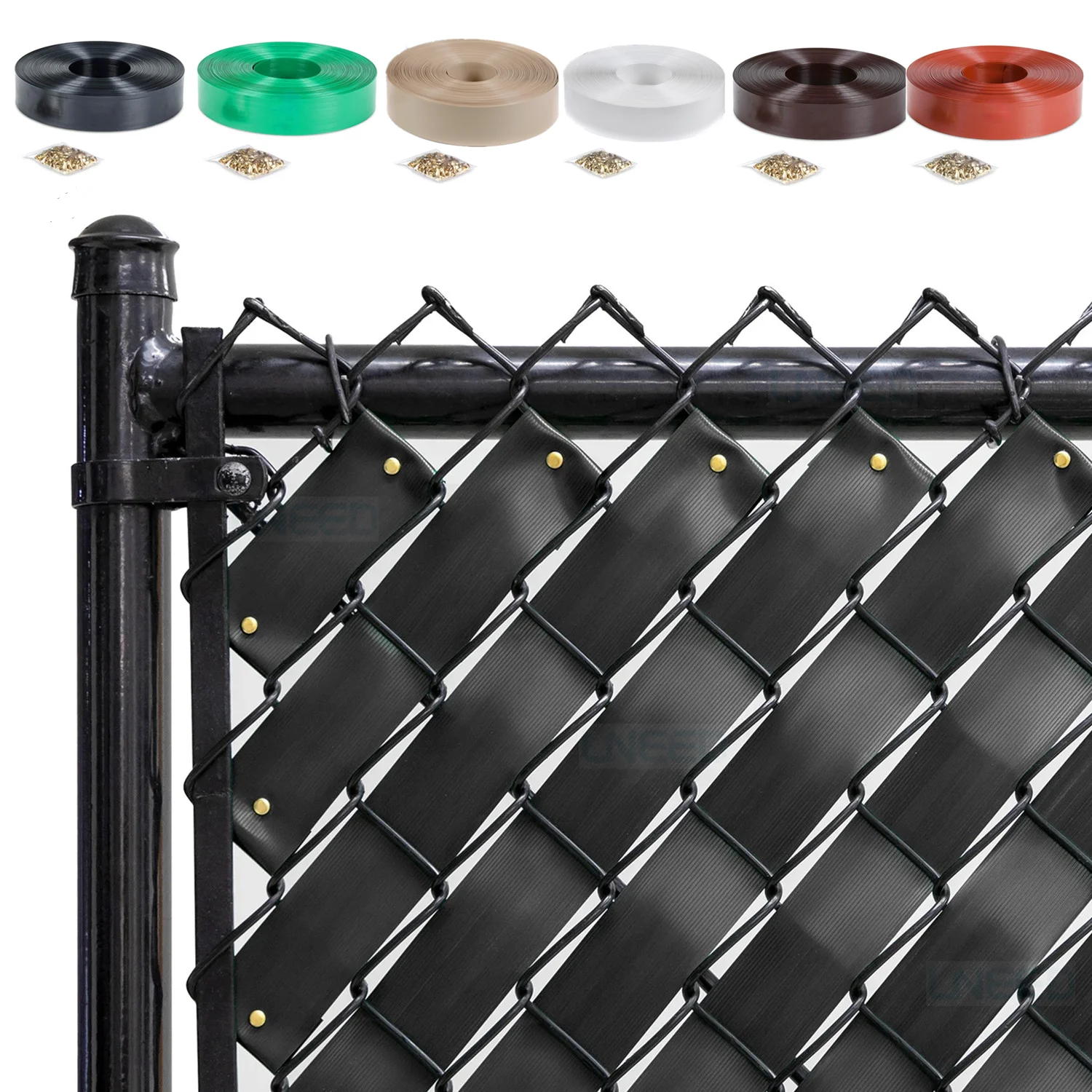 Chainlink Fence Privacy Slats Privacy Tape For Chain Link Fence - Silver -  250 Ft X Chain Link Fence Privacy Slats