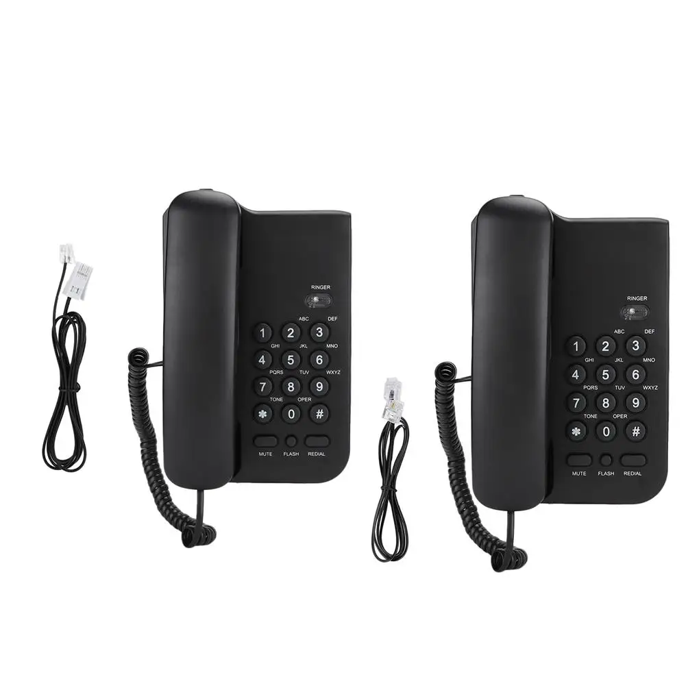 Wall Mount Intercom Hotel Phone with ID Display Corded Telephones for Elderly Cordless Calling Landline Home Supplies