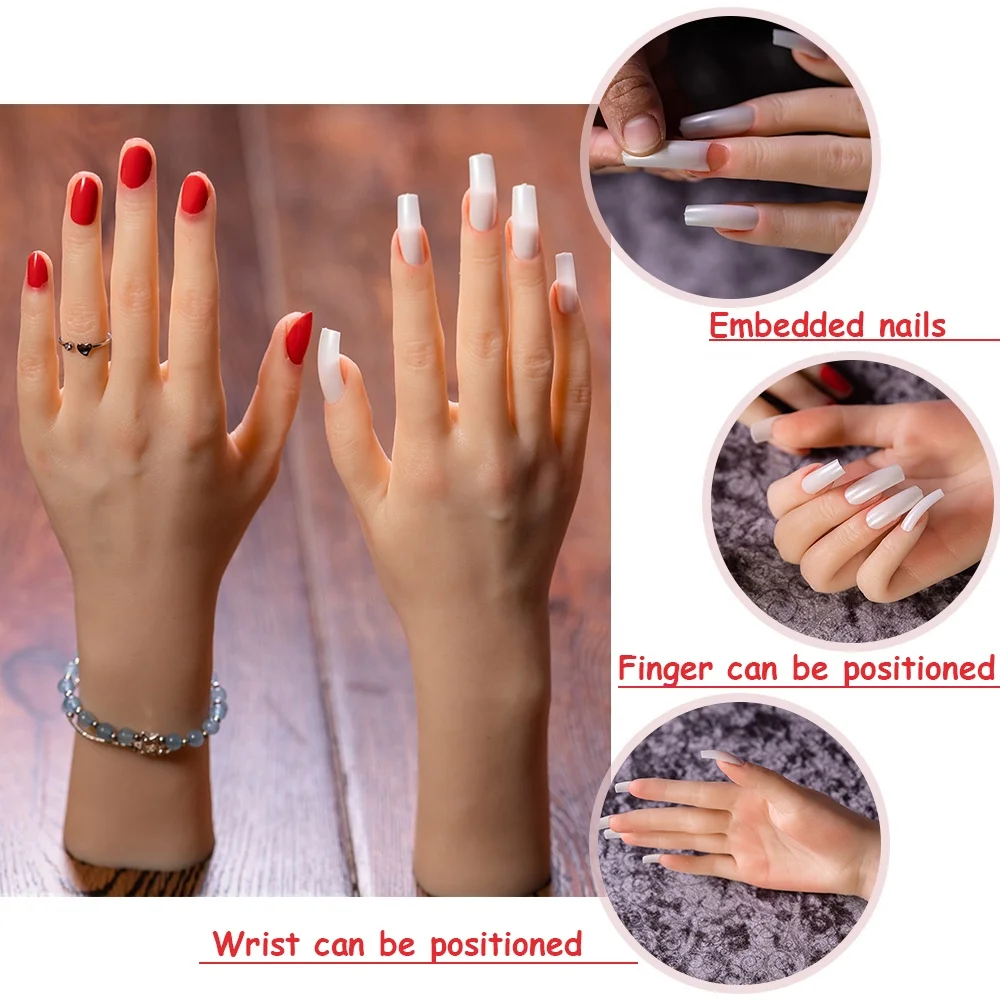 Silicone Hand Acrylic Nails Practice Hand Mannequin Displaying Ring Female  Hand Art Model Nail Practice Hands - Buy Silicone Hand Acrylic Nails  Practice Hand Mannequin Displaying Ring Female Hand Art Model Nail