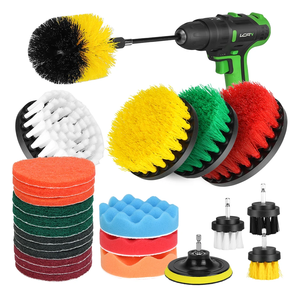 25 In 1 Sponge Power Scrubber Brush Polishing Scrub Pads Attachment Kit ...