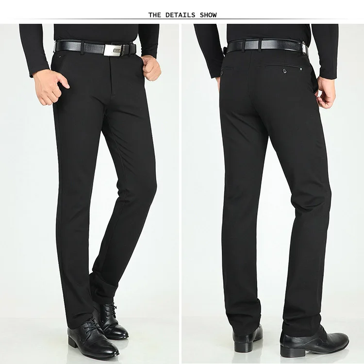 Mens Suit Pants Autumn Men Straight Dress Business Office Formal Pants ...