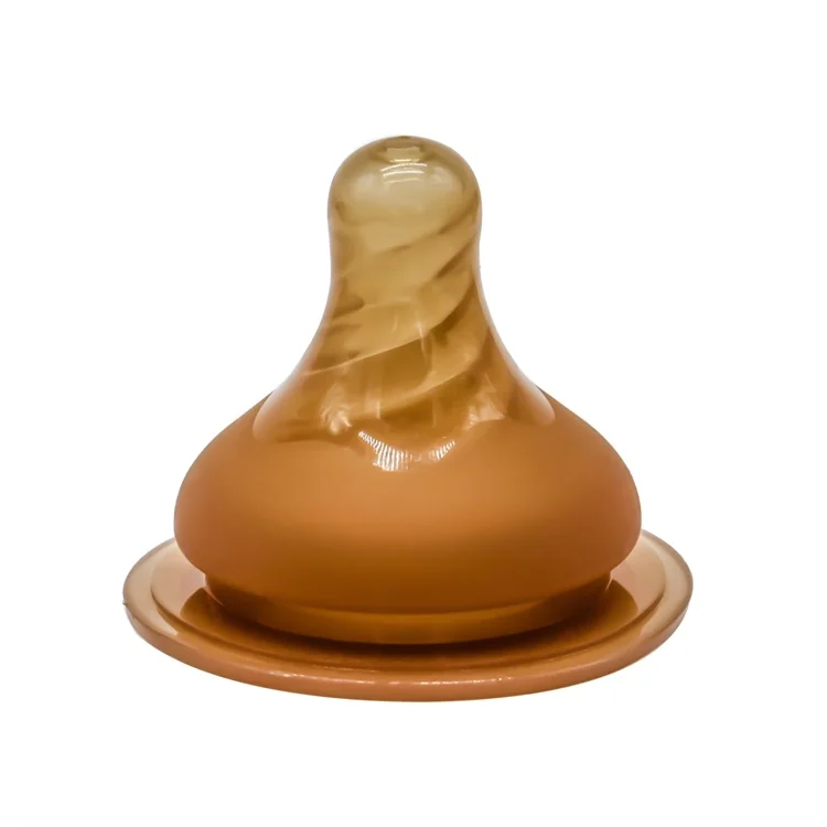 Wholesale  Liquid Silicone Rubber Brown Baby Feeding Bottle Nipple for Baby