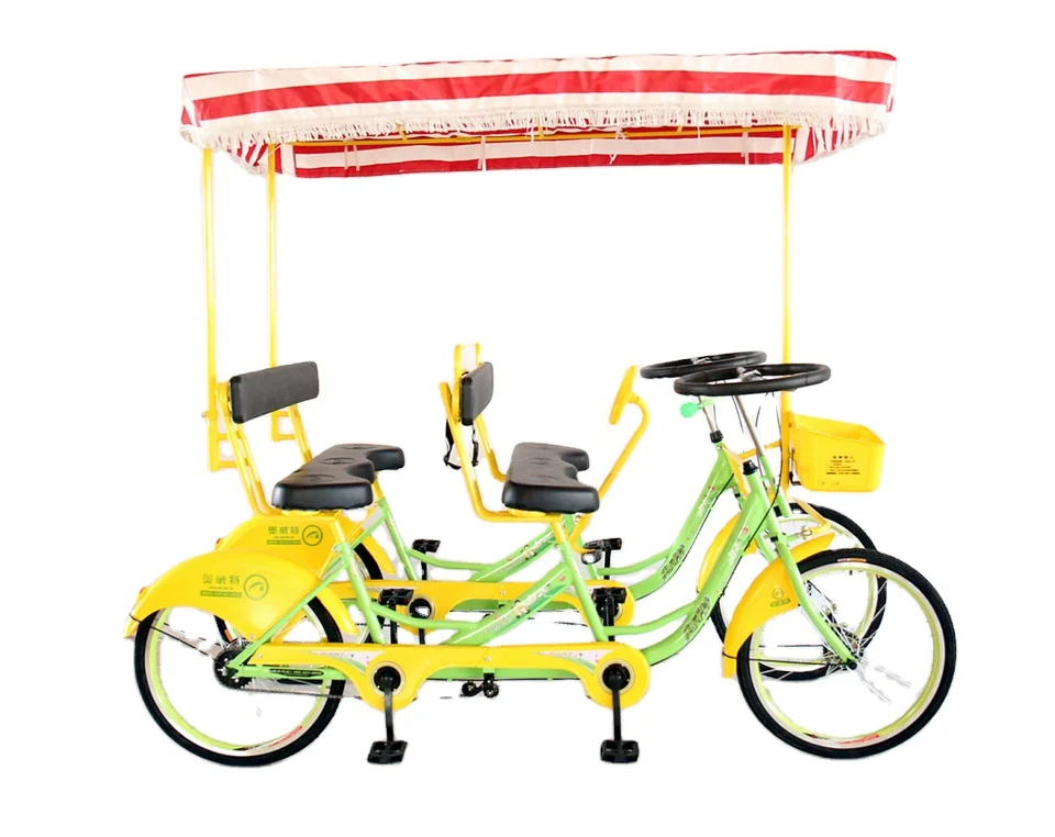 Factory Park Seaside Family Wheel Pedal Bike Adult Pedal Car Sightseeing  Tandem Bike Person Comfortable Tourism Bike