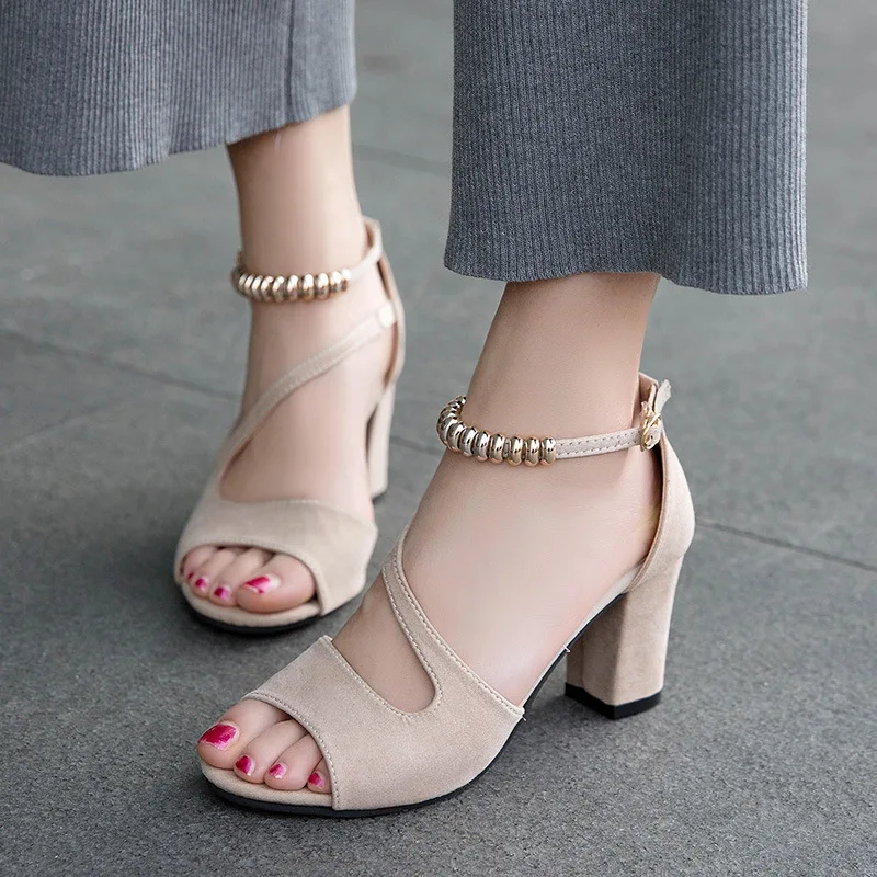 Summer New Women Roman Thick Heel