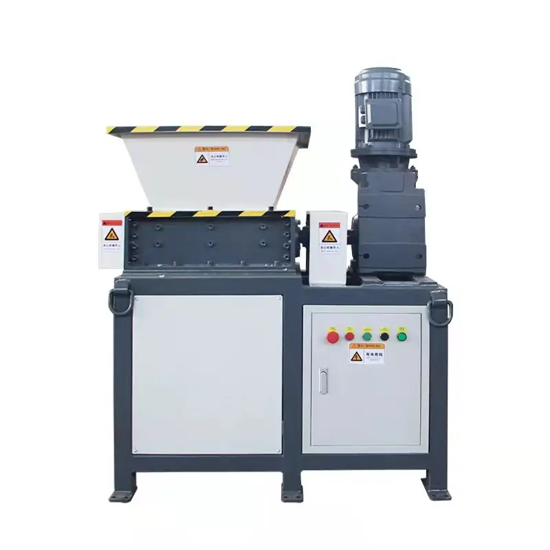 Mini Can Shredding Machine Paper Double Shaft Crusher Waste Garbage Little Plastic Recycling Industrial Steel Shredder Price
