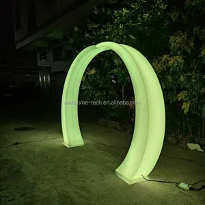 Outdoor Iridescent Semi-Circular Arch LED Plastic Festival Decorative Lights IP65 Rated Remote Control for Landscape Application