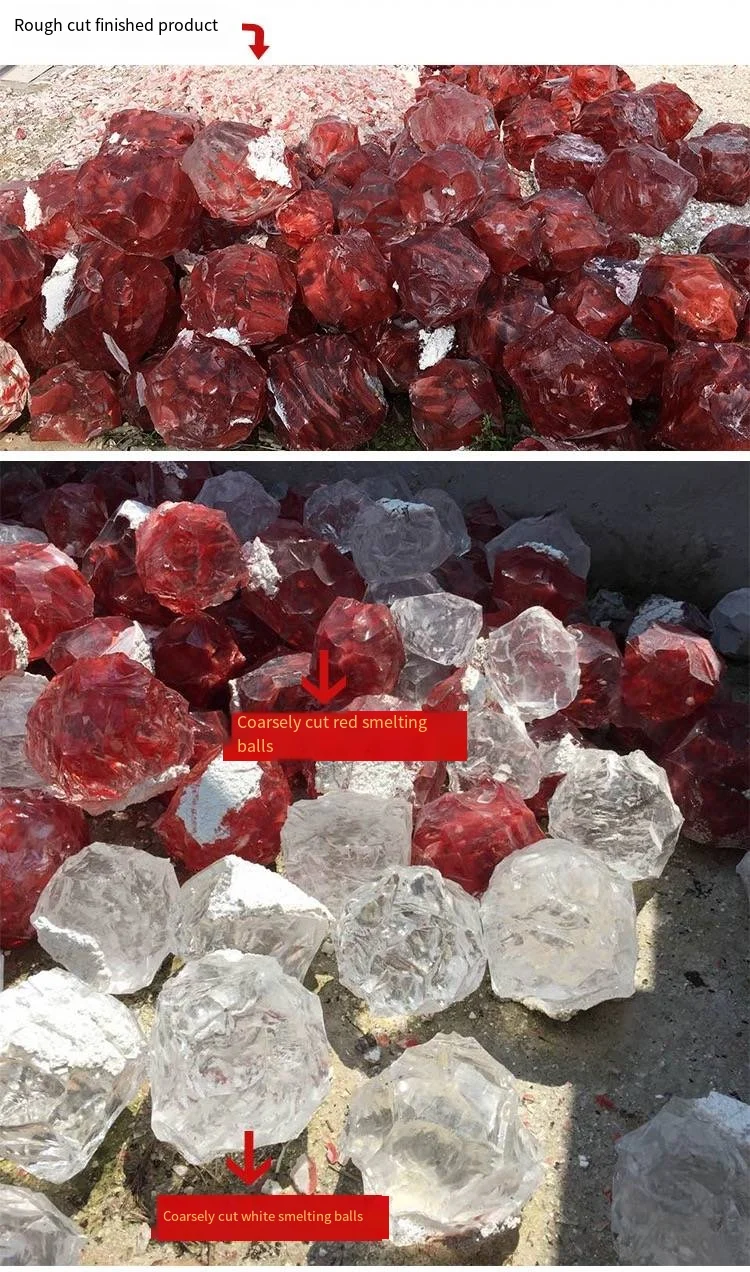1540cm Crystal Ball Red Smelting Stone Smelt Quartz Crystal Sphere For