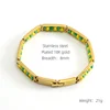Pulsera de oro-Amarillo+Verde