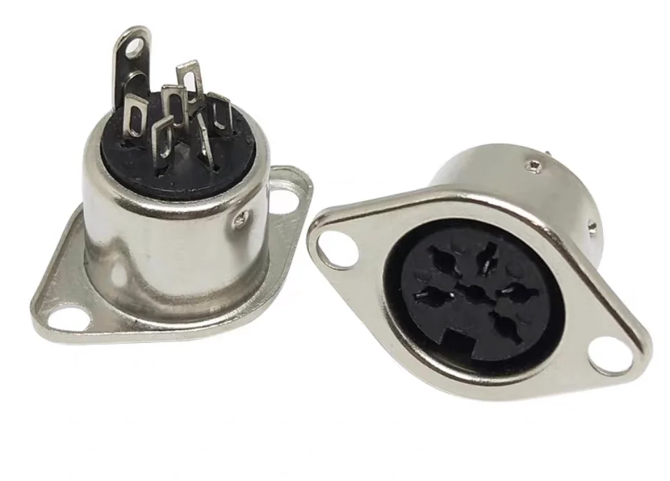 Mini Round Din Socket Jack Pcb Panel Mount 3pin 4pin 5Pin 6Pin 7pin 8Pin Male Female Midi Port Din Connector