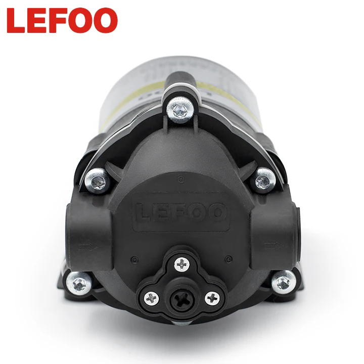 LEFOO 200 GPD Self-Priming RO Water Pump Reverse Osmosis Booster with Dc Motor Diaphragm Structure Open Impeller for RO System