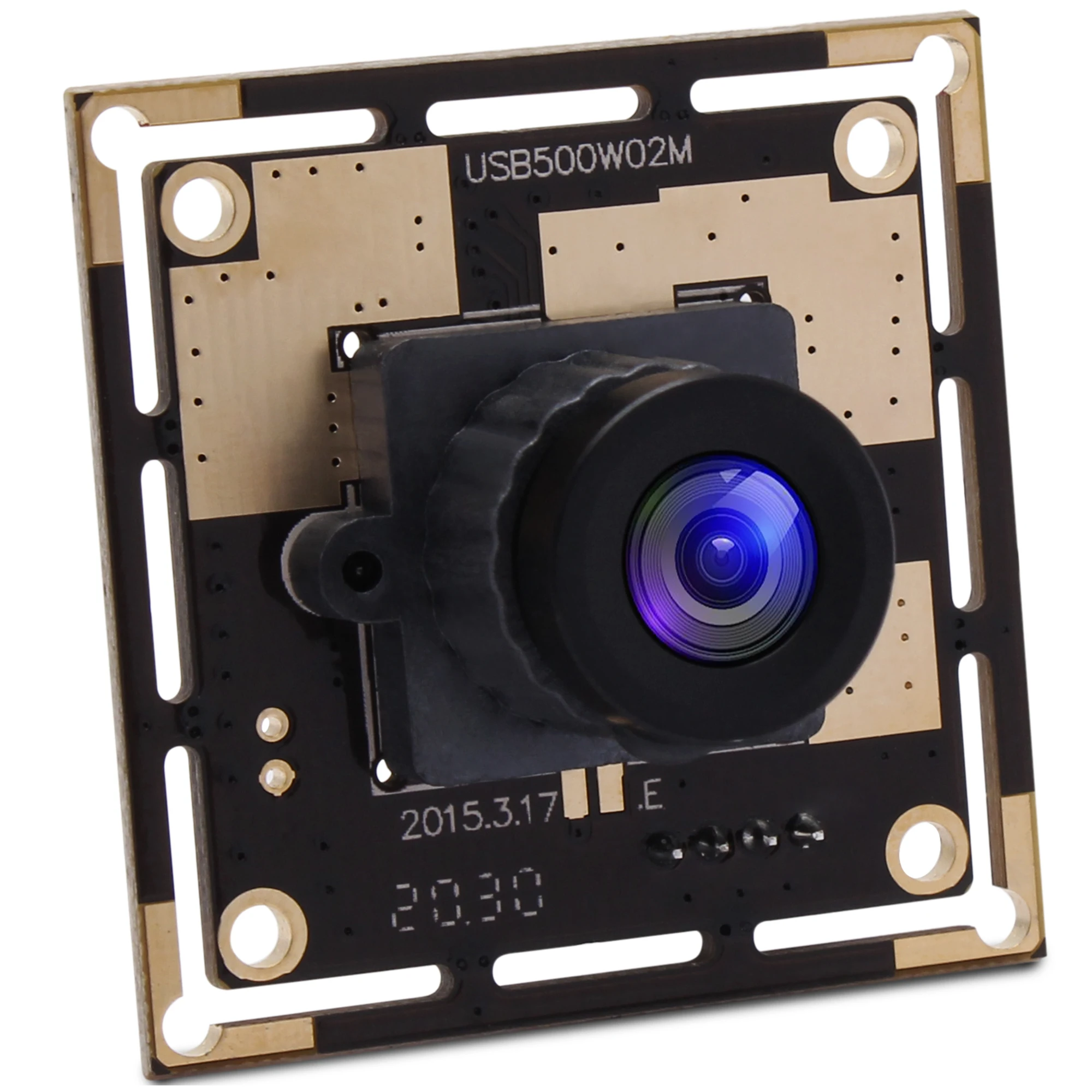 ELP 5 Megapixel 2592X1944 CMOS OV5640 USB Camera Webcam Module with No Distortion Lens Model ELP-USB500W02M-L100