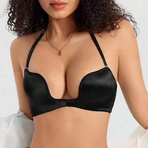 Wholesale Comfortable Solid Women Sexy Wireless Non-Padded Push-Up Breathable Knitted Bra