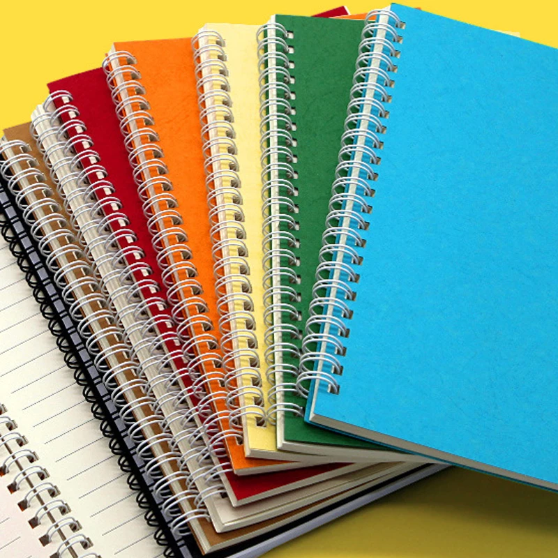 Spiral Bound Wireo Notebook with Golden Linen Coil Bound Planner Custom Printing Logo 200 Sheets Gift Linen Fabric Planner