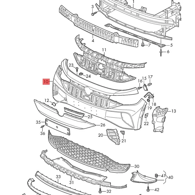 OE 11G807217 Electric vehicle Car Bumper cover| Alibaba.com