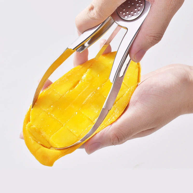 Coupe-Mangue Professionnel En Acier Inoxydable 304 - Évideur Trancheur Mangue Avec Poignées Antidérapantes - Outil De Cuisine Pratique Et Rapide