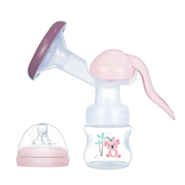 Manual Breast Pump With 4OZ Wide-Neck PP Feeding Bottle