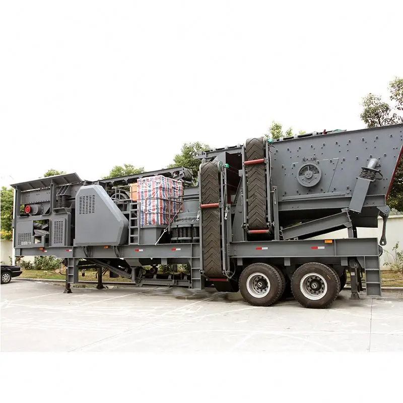 Granite Limestone Gravel Mobile Jaw Crusher Machine Sieve for Crushed Stone
