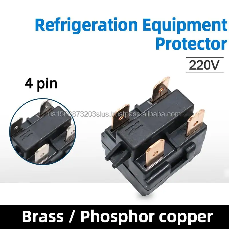 Ptc11 4 Pin Series 3 Pins Starter Relay Air Conditioner Capacitor Refrigerator Stainless Steel