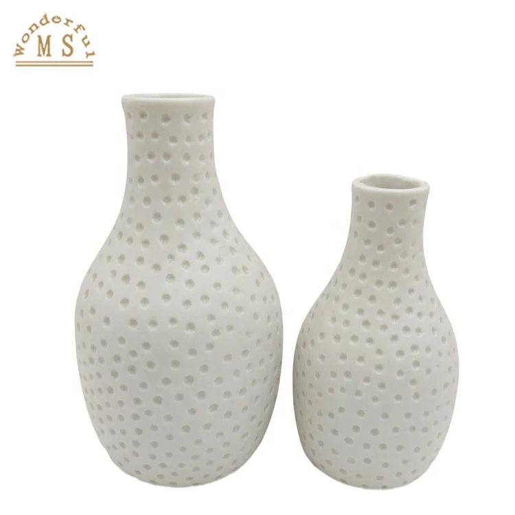 Interior Decor Modern Porcelain Flower Vase with dot design and special handmade dot-glazed to increase the noble and elegant
