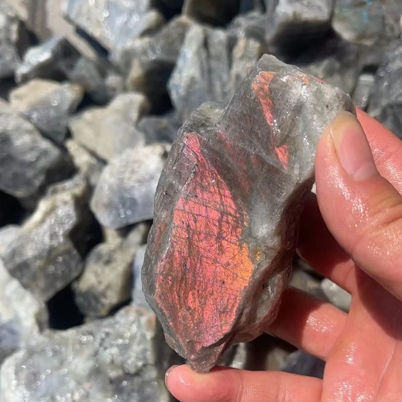 Natural Purple Labradorite Rough Stones For Decoration Healing