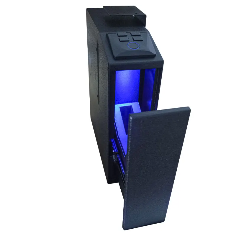 Factory Outlet Handgun Gun Safe for Nightstand, Desk, Bed Side,Truck - Auto Sliding Door Fingerprint Hand Gun Safe