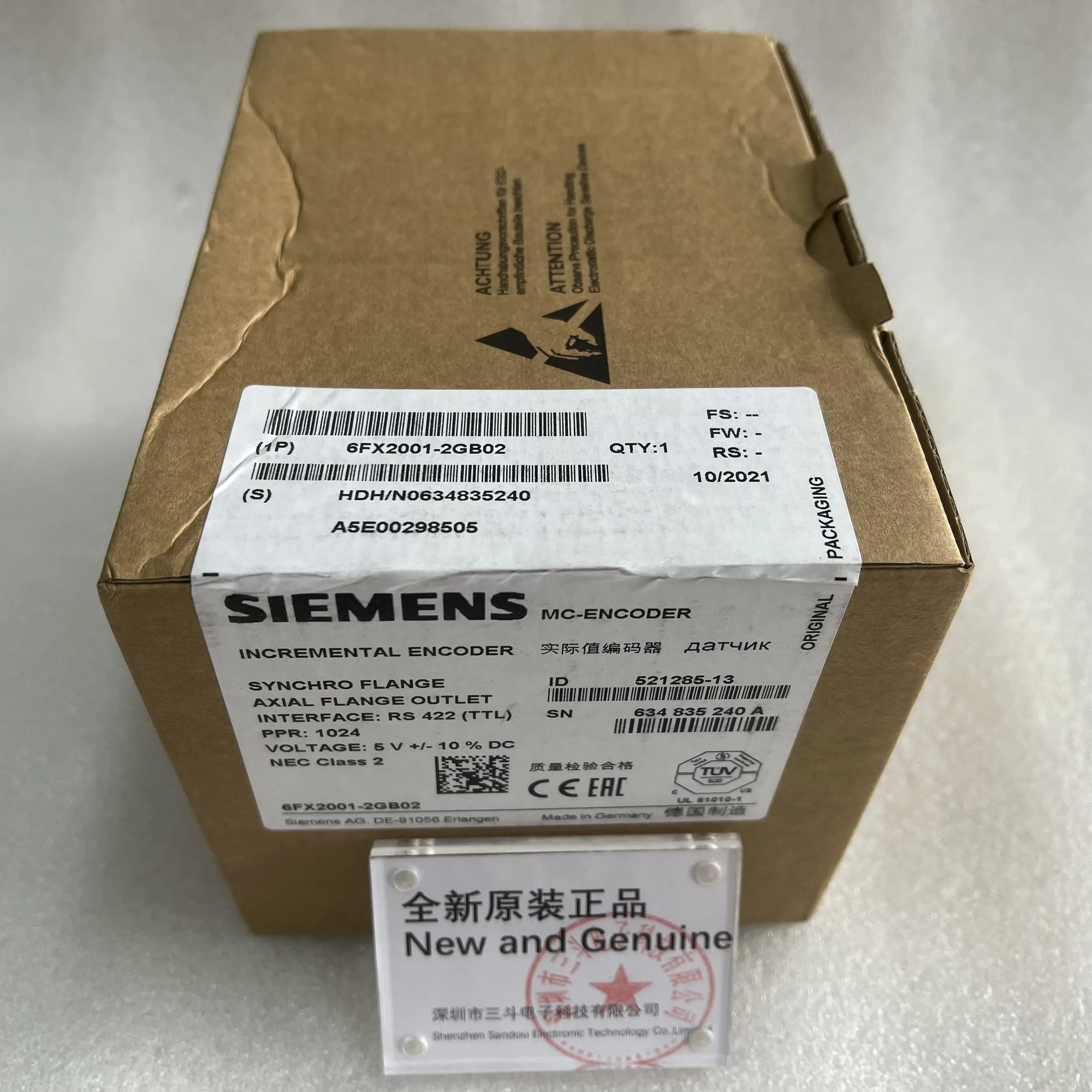 Siemens MC Incremental Encoder 6FX2001-2GB02