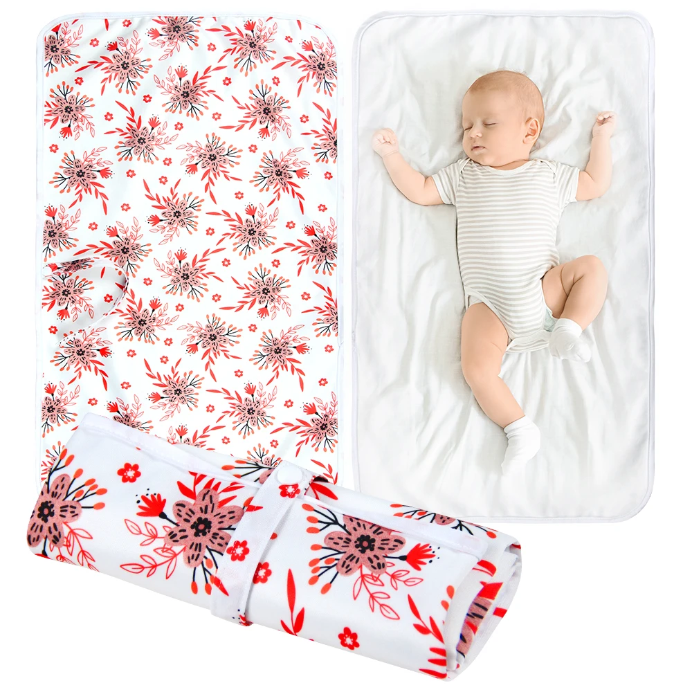 Детский пляжный коврик для пеленания с леопардовым принтом складной экологически