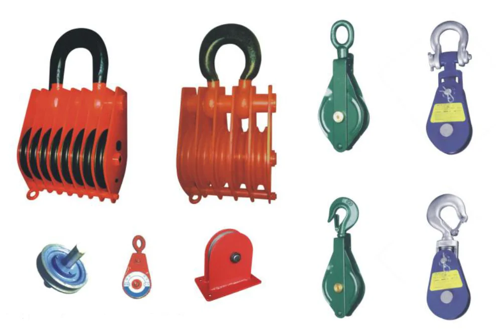 Heavy Duty Pulley Block Triple Wheel With Hook Super Lift Hand Opeated