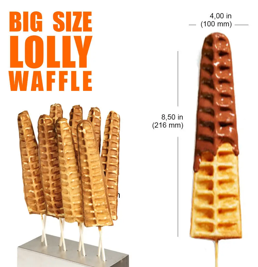 1750W Electric Commercial Lolly Waffle Stick Maker Machine