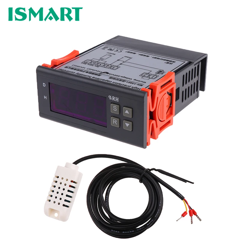MH13001 10A 110V Digital Air Humidity Control Controller 1%~99%RH w/ Sensor H9D9 