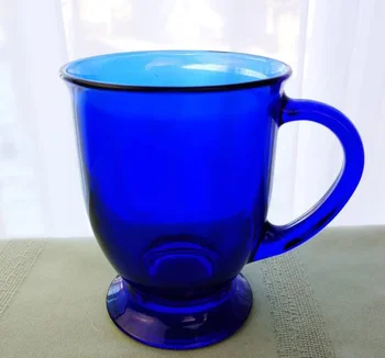 Handblown Glass Cobalt Mug Large Size.