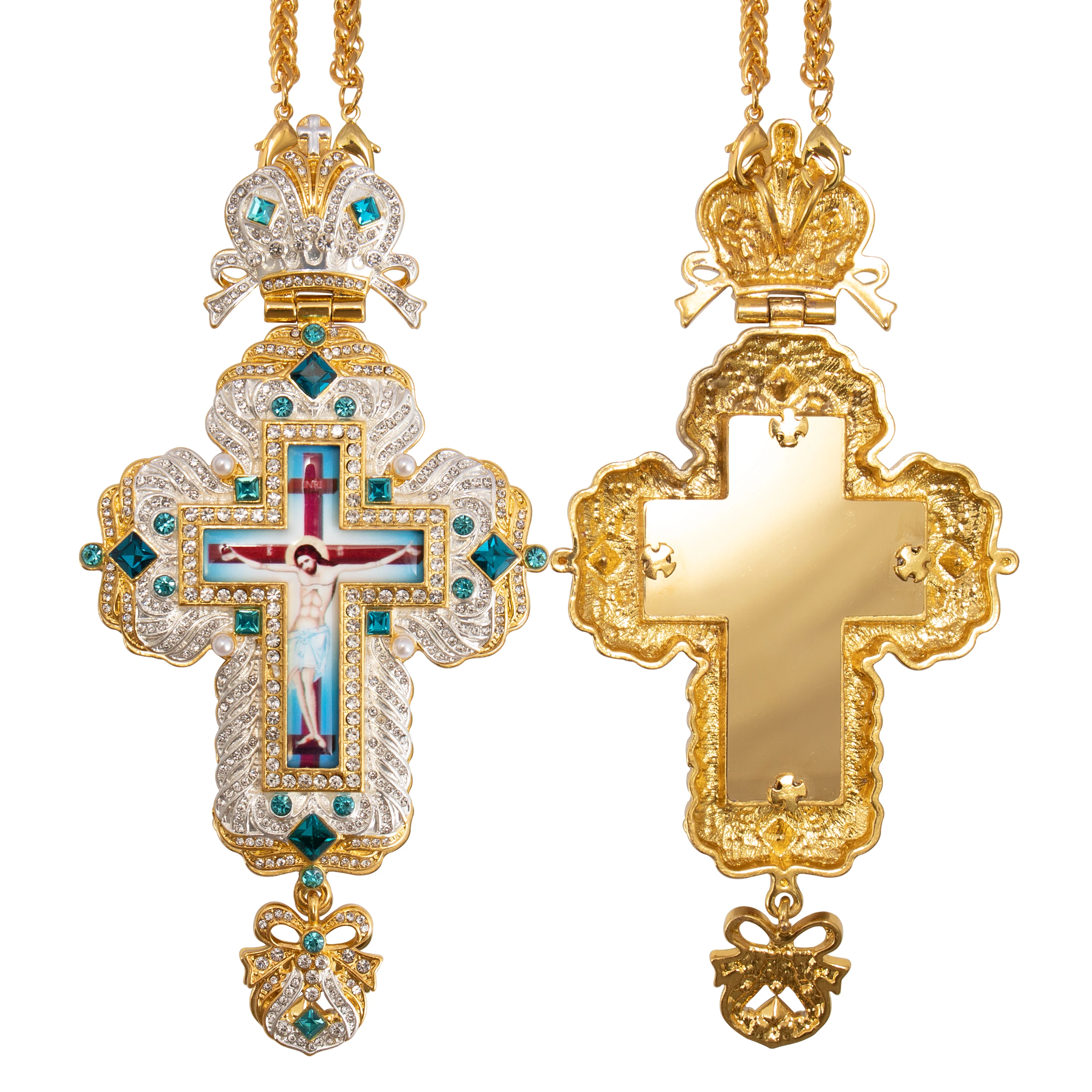 ZD044 chiesa religiosa ortodossa greco sacerdote croce pettorale