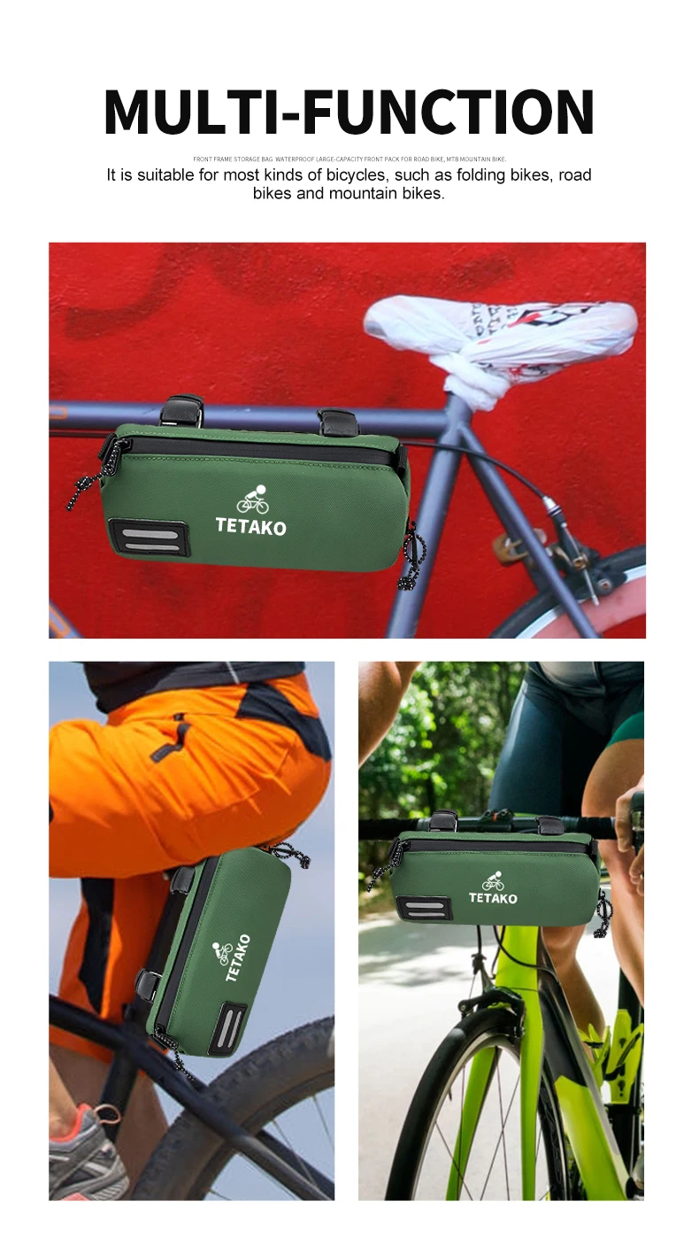 Custom Outdoor Waterproof Cycling Bicycle Front Frame Bike Handlebar