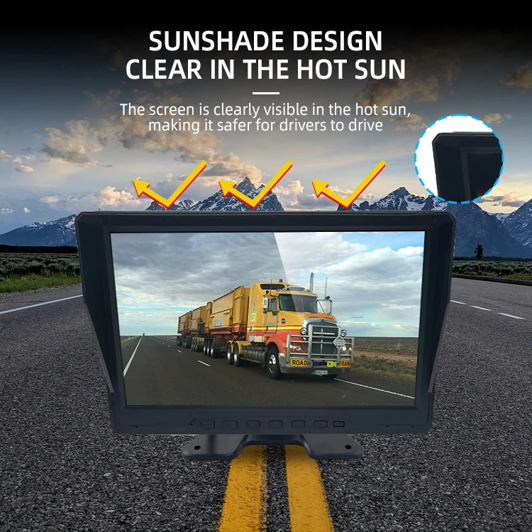 Wemaer 10.1"Touch Screen 4 Split Monitoring Security Camera System Active Blind Spot Detection BSD 4Channel Truck Cameras System factory