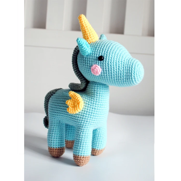 Оптовая продажа ручной работы вязаная Вязаная Шерстяная кукла животное для подарка