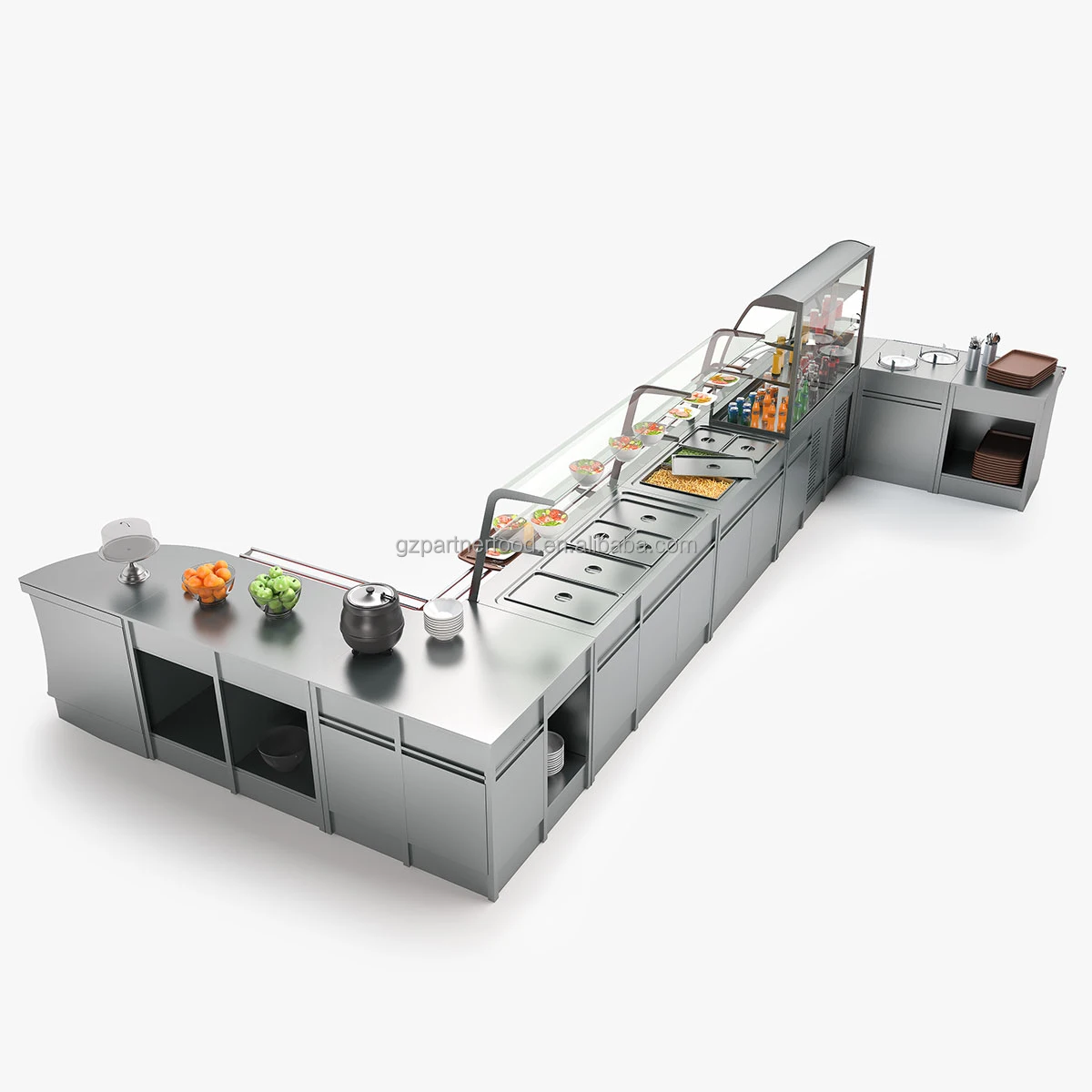 Customized Buffet Counter Design - Hot Cold Food Service