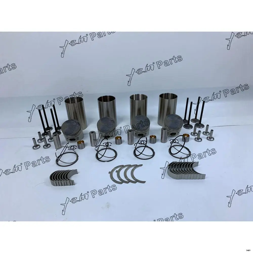 4M40 Engine Rebuild Kit With Cylinder Liner Piston Rings Set Engine Bearings Valves for Mitsubishi