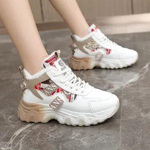 ZY7826 Women's Sporty Lace-Up Walking Shoes Anti-Slip and Breathable Fashion Trend Shoes for Winter