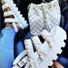 White chain quilted set