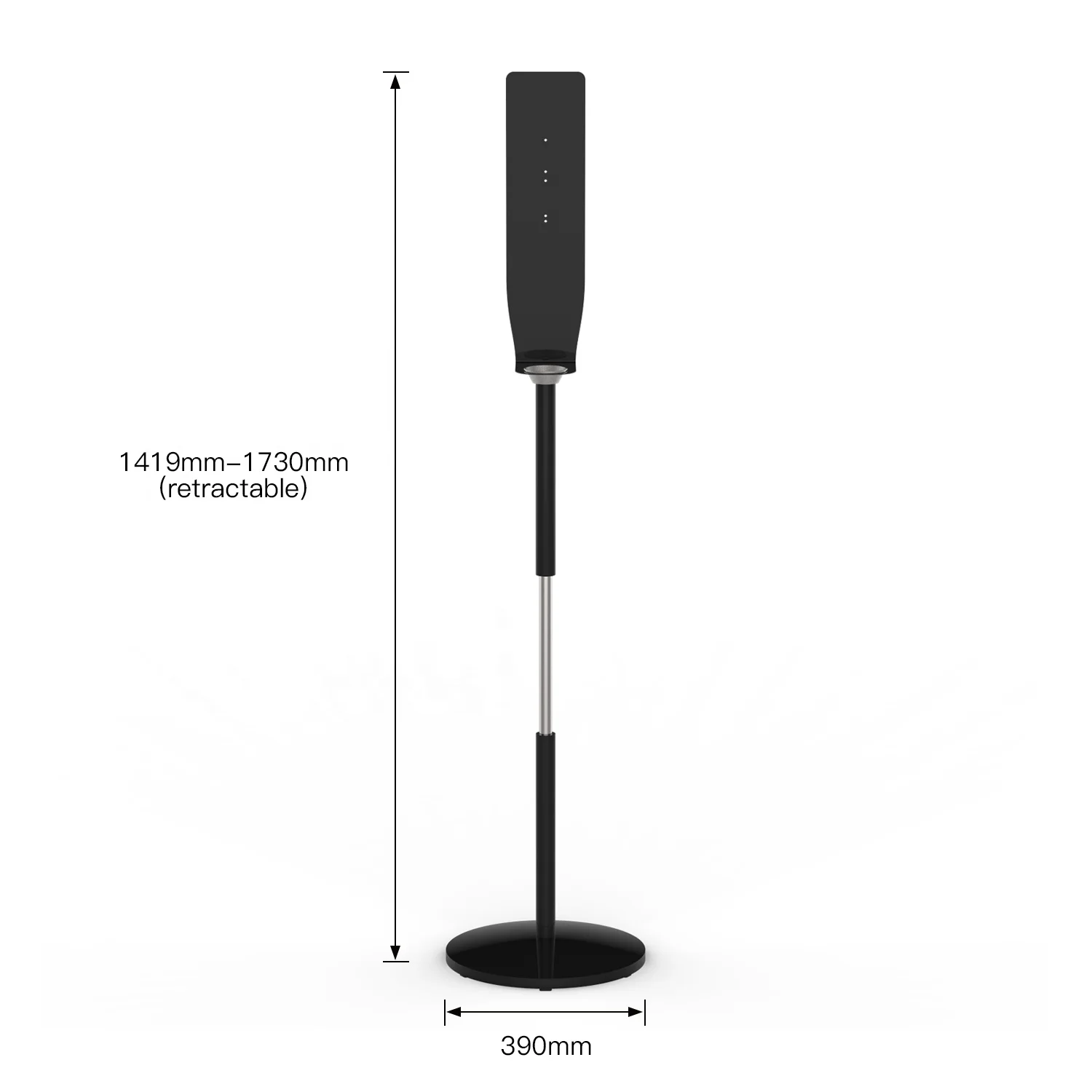 AK12ZJE Universal Removable Height Adjustable Soap Dispenser Holder Metal Floor Stand for Soap Dispenser
