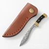 Damascus small curved knife black