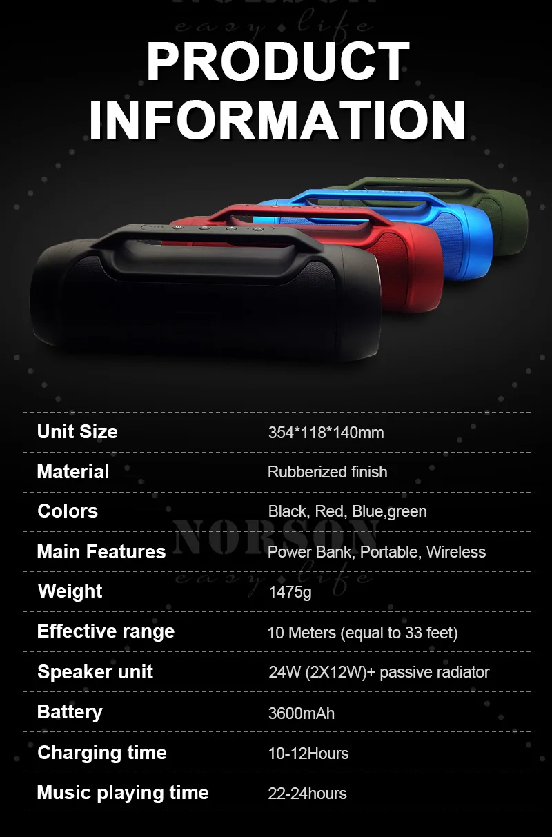 Customised High Quality Loud Blue tooth Speakers Portable Wireless BT home Woofer Sound Box Speaker - ANKUX.COM