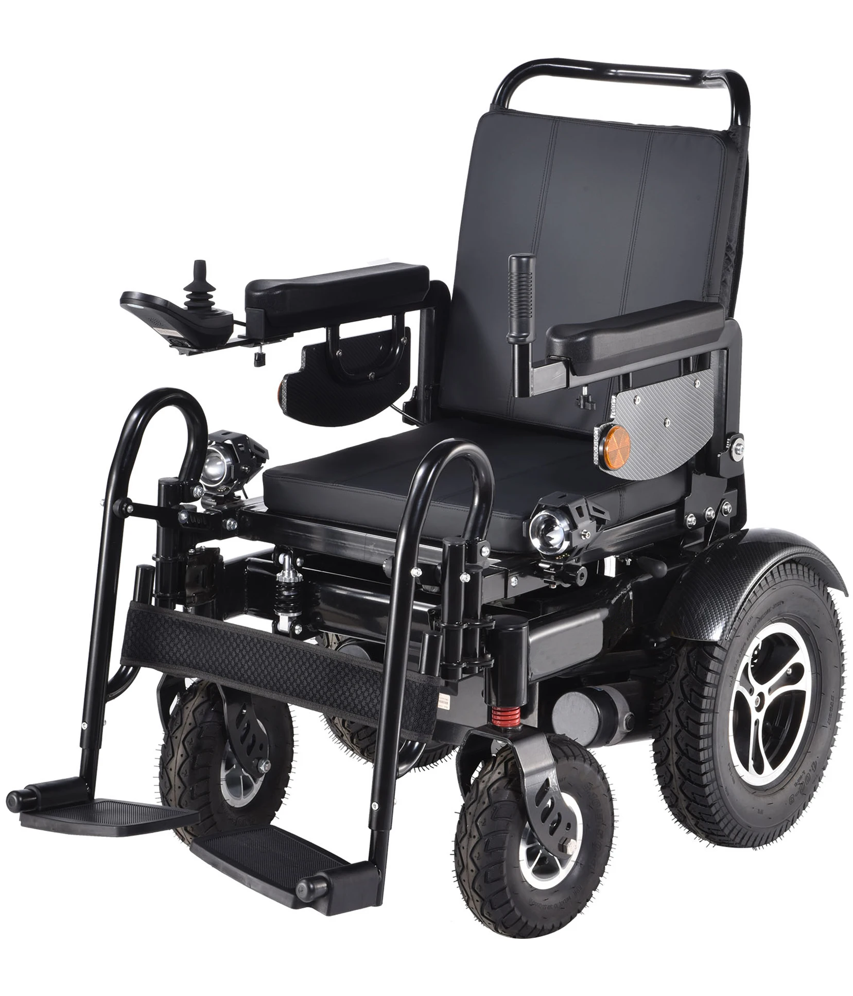 Low Backseat  Carbon steel frame Lead Acid battery Electric wheelchair