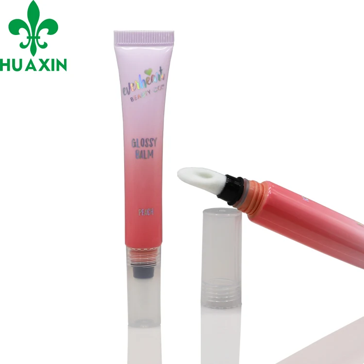15ml 20ml Pink PCR Plastic Packaging Unique Shape Compostable Lip Oil Gloss Tubes Squeeze Soft Eye Cream Tubes Cosmetics